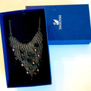 NIB Swarovski Gemstone Chain Necklace
